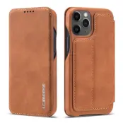 LC.IMEEKE iPhone 12 mini Fodral KonstLäder - Brun