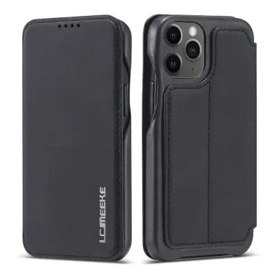 LC.IMEEKE iPhone 12 mini Fodral i Retro Stil - KonstLäder - Svart