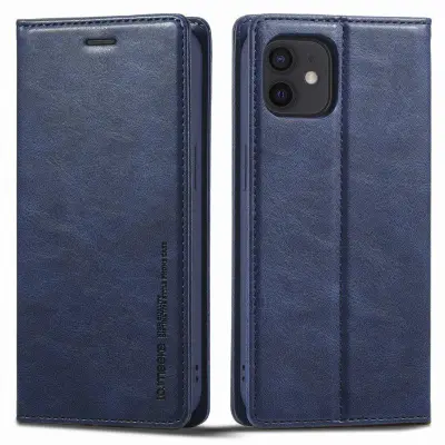 LC.IMEEKE iPhone 12 mini Plånboksfodral Konstläder - Blå