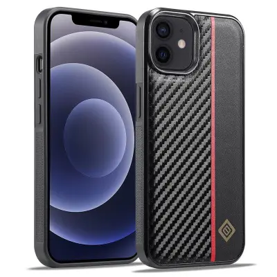 LC.IMEEKE iPhone 12 mini Plånboksfodral Konstläder - Svart