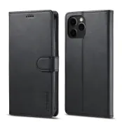 LC.IMEEKE Mobilskal till iPhone 12 mini KonstLäder - Svart