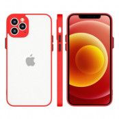 Milky Silicone Flexible Translucent Skal iPhone 12 Mini - Röd