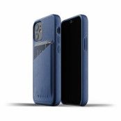 Mujjo Full Leather Wallet Case till iPhone 12 Mini - Monacoblå