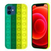 Pop it Fidget Multicolor Skal iPhone 12 Mini - Mörk Grön