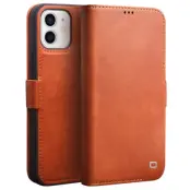 QIALINO iPhone 12 mini Plånboksfodral Äkta Läder Magnetisk