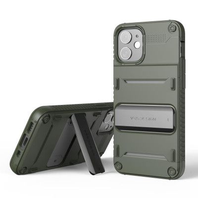 VRS DESIGN Damda QuickStand Skal iPhone 12 Mini - Grön