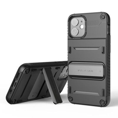 VRS DESIGN Damda QuickStand Skal iPhone 12 Mini - Svart