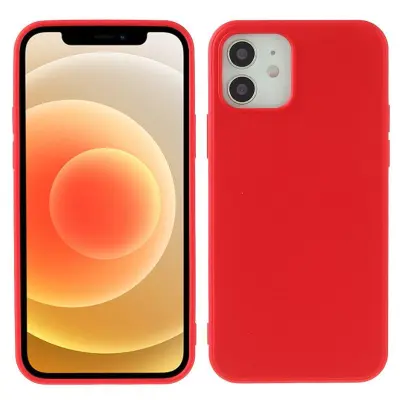 X-LEVEL Mobilskal till iPhone 12 mini i Flytande Silikon - Röd