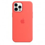 Apple iPhone 12 Pro Max Silikonskal med MagSafe - Citrusrosa