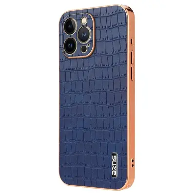 AZNS iPhone 12 Pro Max Fodral KonstLäder - Blå