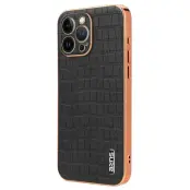 AZNS iPhone 12 Pro Max Plånboksfodral Konstläder - Svart