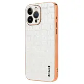 AZNS iPhone 12 Pro Max Fodral KonstLäder - Vit