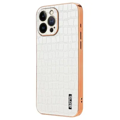 AZNS iPhone 12 Pro Max Fodral KonstLäder - Vit