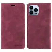 BETOPNICE 003 iPhone 12 Pro Max Plånboksfodral Konstläder - Röd