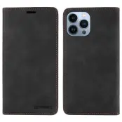 BETOPNICE 003 iPhone 12 Pro Max Plånboksfodral Konstläder - Svart
