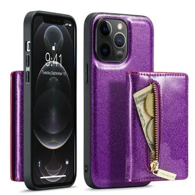 DG.MING M3 Series Mobilskal till iPhone 12 Pro Max Glittery Lila