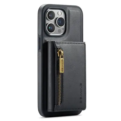 DG.MING M5 Series Mobilskal till iPhone 12 Pro Max Wallet - Svart