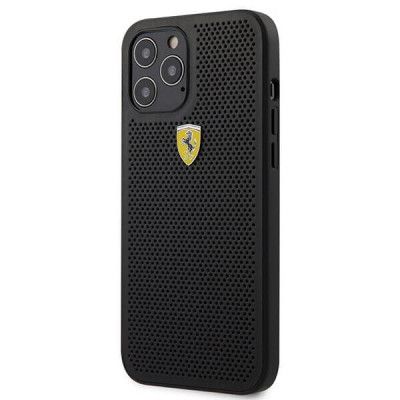 Ferrari On Track Perforated Skal iPhone 12 Pro Max - Svart