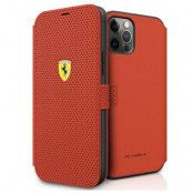 Ferrari On Track Perforated Fodral iPhone 12 Pro Max - Röd