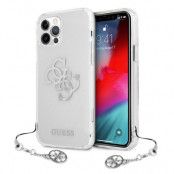 Guess iPhone 12 Pro Max Skal 4G Silver Charms Collection - Transparent