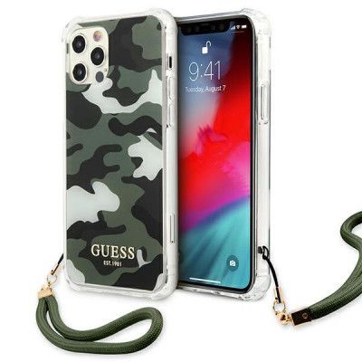 Guess iPhone 12 Pro Max Skal Camo Collection - Grön