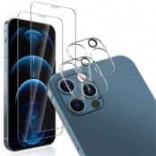 iPhone 12 Pro Max [4-PACK] 2 X Linsskydd Glas + 2 X Härdat glas