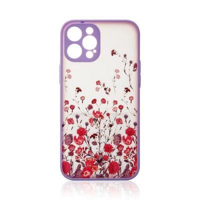 iPhone 12 Pro Max Skal Flower Design - Lila
