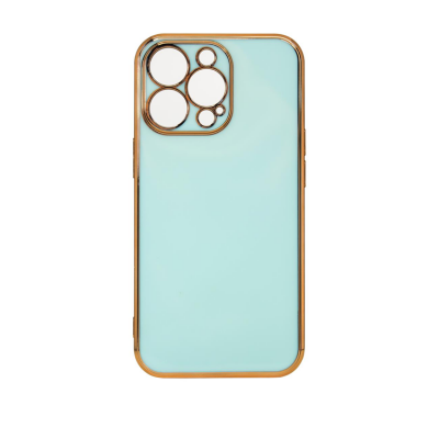 iPhone 12 Pro Max Skal Lighting Med Gelram - Mint