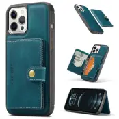 JEEHOOD iPhone 12 Pro Max Fodral KonstLäder Magnet - Blå