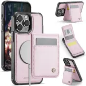 JEEHOOD J06 Mobilskal till iPhone 12 Pro Max Läder MagSafe Rosa