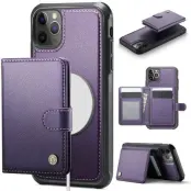 JEEHOOD J09 Fodral iPhone 12 Pro Max Konstläder MagSafe Lila