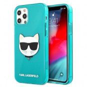 Karl Lagerfeld iPhone 12 Pro Max Skal Glitter Choupette Fluo - Blå