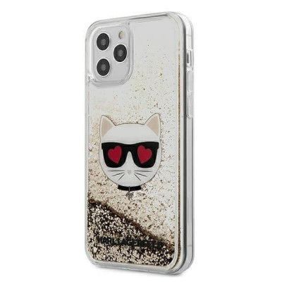 Karl Lagerfeld iPhone 12 Pro Max Skal Glitter Choupette - Guld