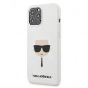 Karl Lagerfeld iPhone 12 Pro Max Skal Silikon Karl`s Head - Vit