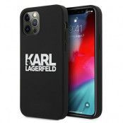 Karl Lagerfeld iPhone 12 Pro Max Skal Silikon Stack Logo - Svart