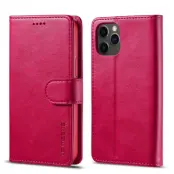 LC.IMEEKE iPhone 12 Pro Max Plånboksfodral i Konstläder - Röd