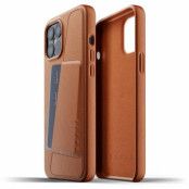 Mujjo Full Leather Wallet Case (iPhone 12 Pro Max) - Blå