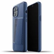Mujjo Full Leather Wallet Case iPhone 12 Pro Max - Monacoblå