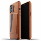 Mujjo Full Leather Wallet Case iPhone 12 Pro Max - Tan