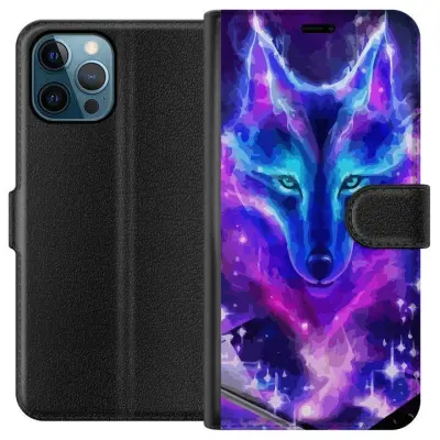 Plånboksfodral till Apple iPhone 12 Pro Max med Neon Varg
