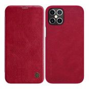 Nillkin Qin Läder Fodral iPhone 12 Pro Max - Röd