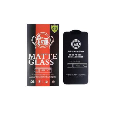 Skyddsglas 6D Matt till iPhone 12 Pro Max med Svart Ram