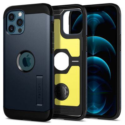 SPIGEN Tough Armor mobiliPhone 12 Pro Max Skal Metal Slate