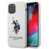US Polo Silicone Collection Skal iPhone 12 Pro Max - Vit