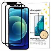 [2 PACK] Wozinsky Full Glue Härdat glas iPhone 12 Pro Max - Svart