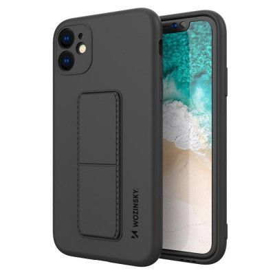 Wozinsky Kickstand Silikon iPhone 12 Pro Max Skal - Svart