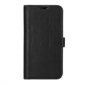 Essentials - Leather Detachable Plånboksfodral iPhone 12 & 12 Pro - Svart