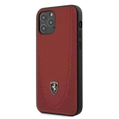 Ferrari Case iPhone 12&12 Pro Skal Off Track Perforated Röd