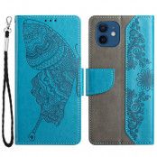 Fjärilar iPhone 12/12 Pro Plånboksfodral - Blå