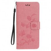 Imprint Läder Plånboksfodral iPhone 12 & 12 Pro - Rosa